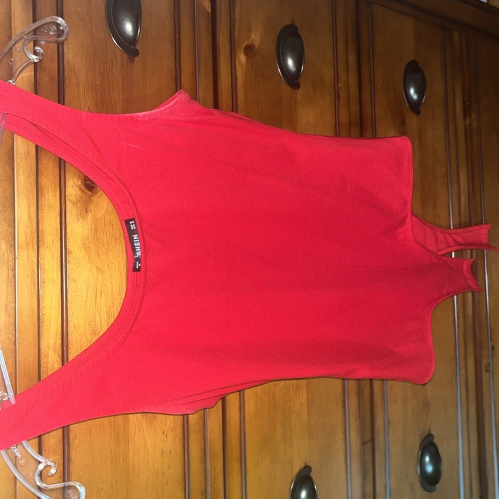 Red short sleeve bodysuit
